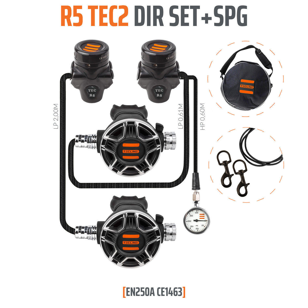 Tecline R5 TEC2 DIR Set + Manometer