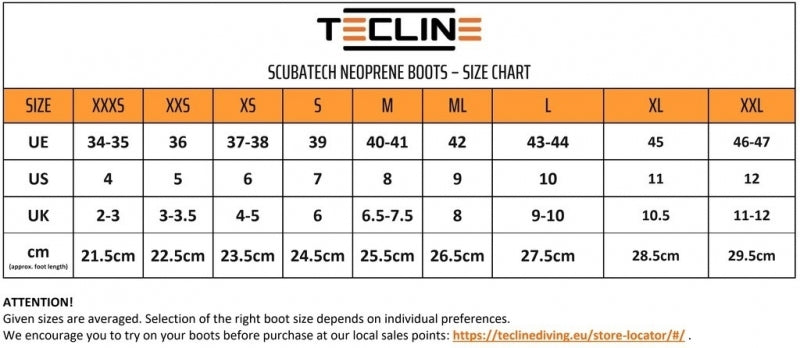 Boots neoprene Tecline 5 mm
