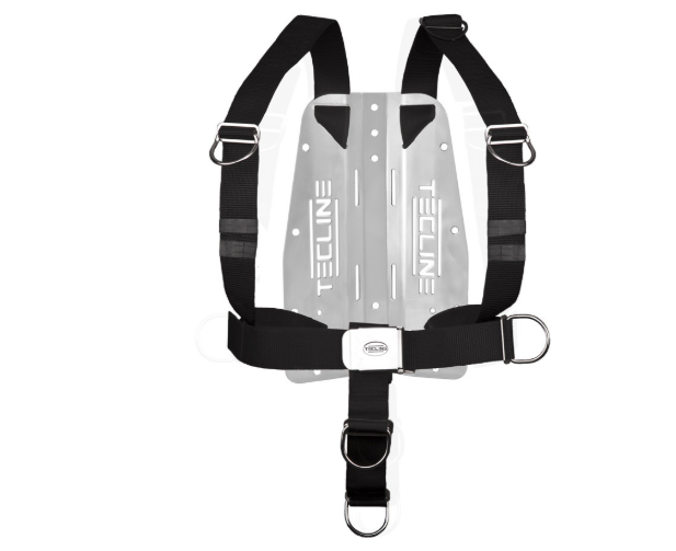 Tecline Harnas DIR + Back plate RVS 3mm (Vaste D-Ringen)