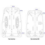 Tecline Back plate Aluminium 3mm MIDI