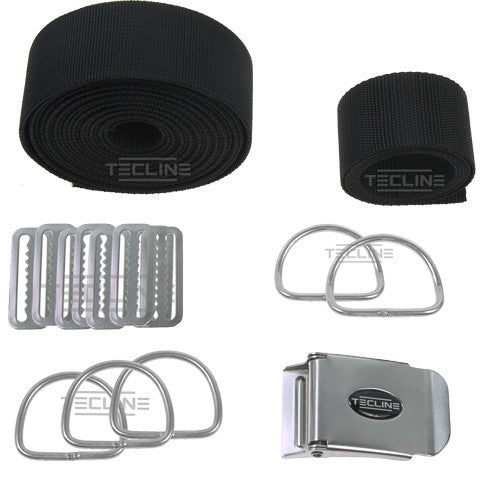 Tecline Harnas DIR (Harde Webbing, Vaste D-Ringen)