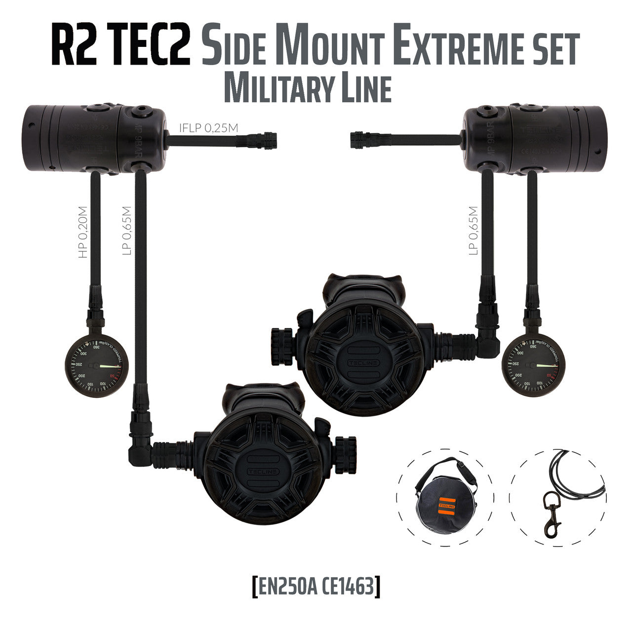 Tecline R2 TEC2 Side Mount Extreme Set - Military Line