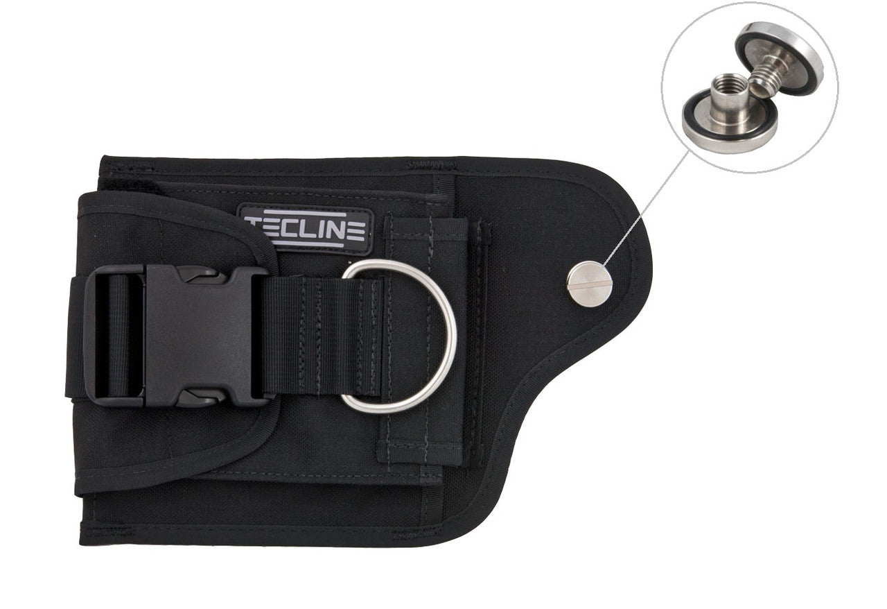 Tecline Loodpocket Zwart Links (Incl. RVS Bout)